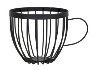 Stojak na kapsułki DRUCIANY KUBEK czarny Stainless coffe caps stand CUP SHAPE 22171395