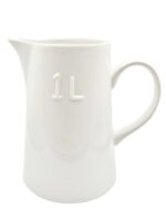 Porcelanowy dzbanek do mleka 1000 ml Porcelain milk pot jug 1000ml 24304008 II GRADE