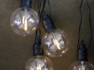 LED ŻARÓWKI DECO 10 x ciepłe światło BATERIE LED Bulbs chain 10 pcs warm led 23362928