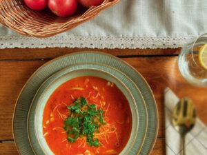 Ceramiczna linia OCEAN zestaw 18 el BRĄZ MIĘTA Ceramic OCEAN line dinner set BROWN MINT 24327397