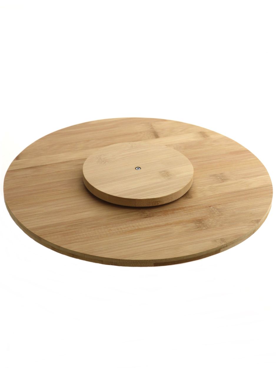 Bambusowa deska talerz 50 cm obrotowy 360 stopni Bamboo cutting board 50 cm BIG rotate 360 24500741 - obrazek 3