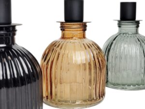 Szklany świecznik 12,5 x7 cm 3 kolory Candle HOLDER 23469190 3 colours