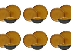 Ceramiczna linia BLACK JEANS BURSZTYN zestaw 18 el Ceramic Black JEANS AMBER 18 pcs set 24327330