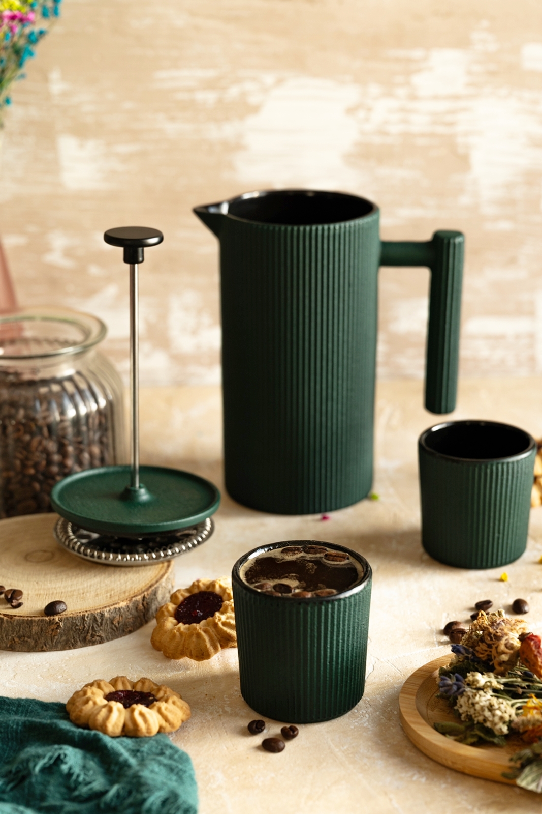 Żeliwna zaparzarka 0,8L SEBASTIANO ciemna zieleń Cast Iron BREWER 0,8L SEBASTIANO dark green - obrazek 5