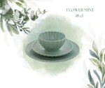 Ceramiczna linia FLOWER MINT zestaw 18 el Ceramic FLOWER MINT 18 pcs set 24327959