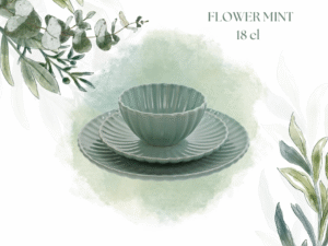 Ceramiczna linia FLOWER MINT zestaw 18 el Ceramic FLOWER MINT 18 pcs set 24327959