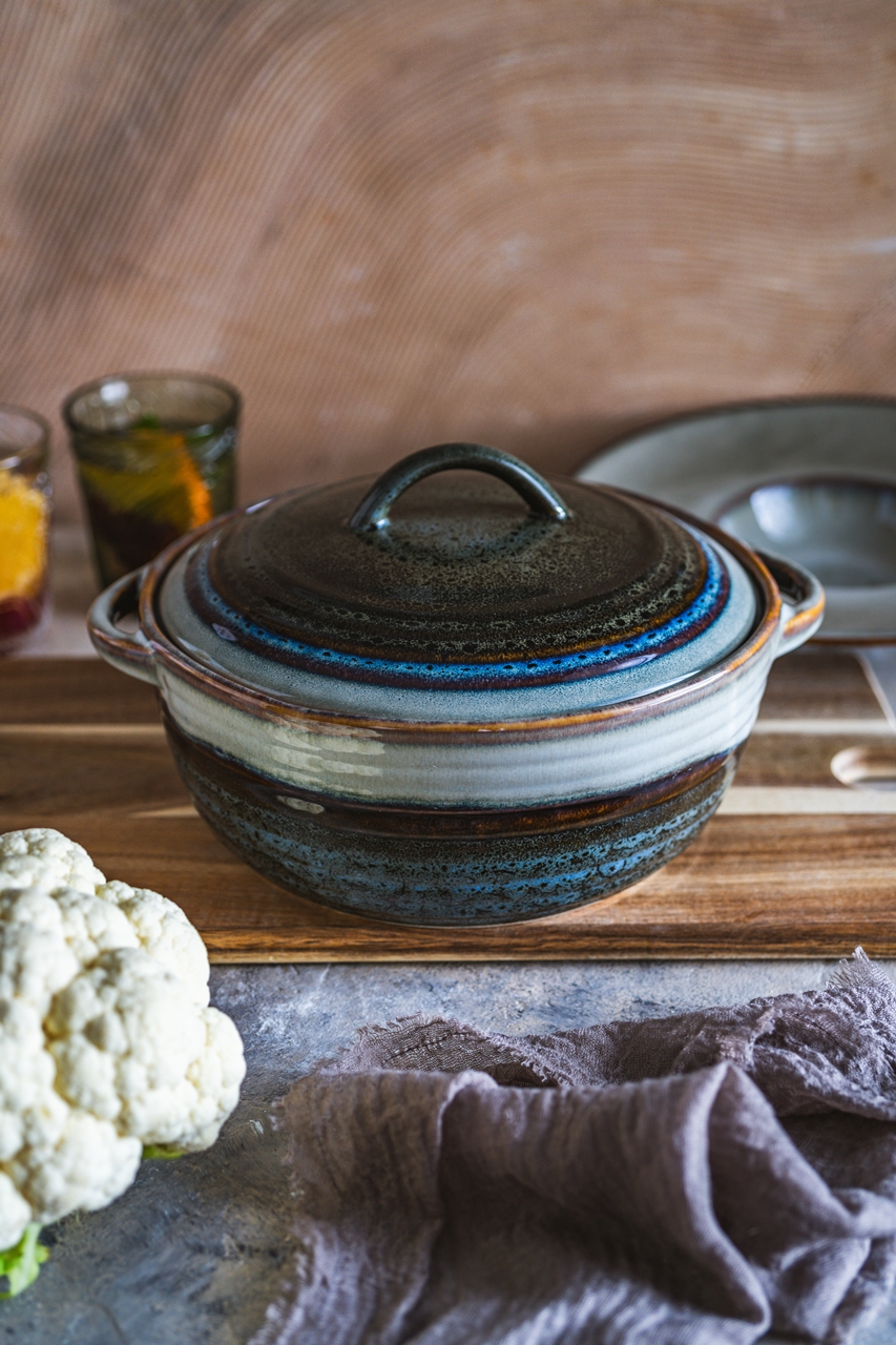 Ceramiczna linia OMBRES okrągła micha waza OMBRES line round caserolle vase - obrazek 5