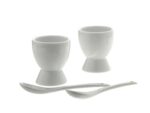 Porcelanowe podstawki pod jajka kpl 2 + łyżeczki Porcelain egg holder set 2 pcs with spoon 24300803