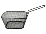 Stalowy koszyk z rączką do serw frytek DUŻY CZARNY Stainless French BIG fries basket BLACK 22275616