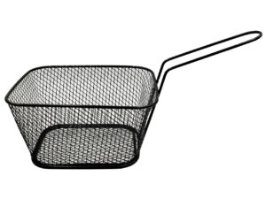 Stalowy koszyk z rączką do serw frytek DUŻY CZARNY Stainless French BIG fries basket BLACK 22275616