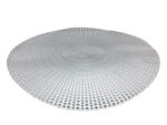 Glamour style podkładka 40 cm okrągła srebrno czar Glamour placemat round 40 cm silver bl 22280782 Y