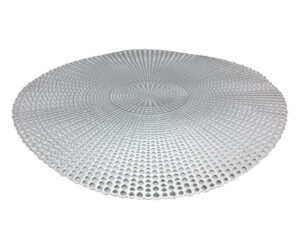 Glamour style podkładka 40 cm okrągła srebrno czar Glamour placemat round 40 cm silver bl 22280782 Y