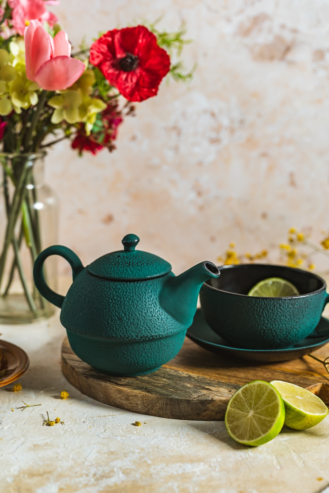 Żeliwny dzbanek i filiżanka TEA FOR ONE 0,4 l GIFT Cast iron TEA 4 ONE set 0,4l GIFT OLIVE - obrazek 4