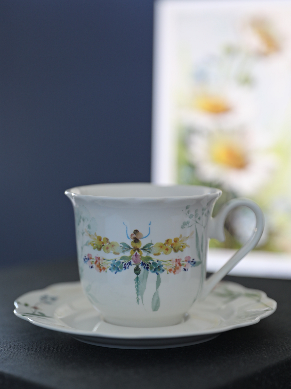 PAPILLON zestaw 2 filiżanek 220 ml ze spodkiem Ceramic PAPILLON set of 2 cups 220 ml with saucers - obrazek 4