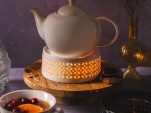 Bisette BIAŁY B ceramiczny podgrzewacz do dzbanków Bisette WHITE B ceramic WARMER for tea pot