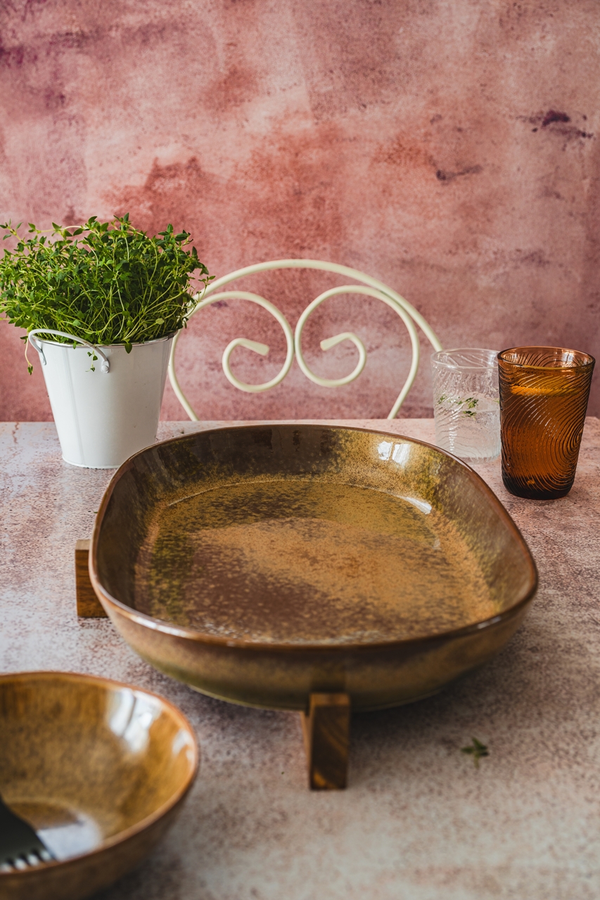 Ceramiczna linia OMBRES INSTA półmisek duży OMBRES INSTA line serving dish big - obrazek 2