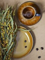 Ceramiczna linia BLACK JEANS BURSZTYN kawowa 18el Ceramic Black JEANS AMBER coffe 18 set 24327356