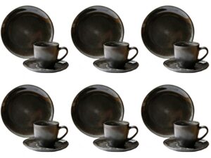 Ceramiczna linia BLACK JEANS BLACK kawowa 18 el Ceramic Black JEANS BLACK coffe 18 set 24328312