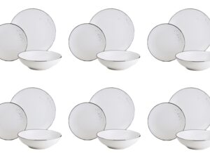 Ceramiczna linia SIENA BIAŁA serwis obiadowy 18 el Ceramic SIENA WHITE dinner set 18 pcs 24327450