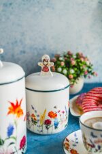 MR FLOWER ceramic jar h11 cm decal MR FLOWER ceramic jar h11 cm decal