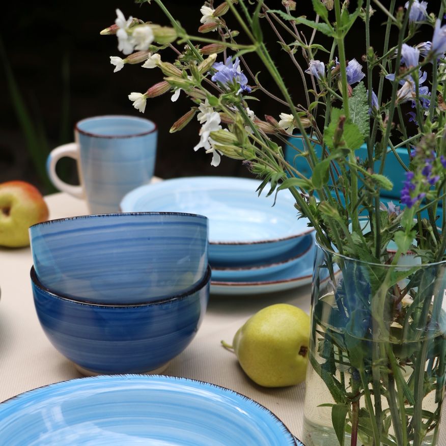 Ceramiczna linia BLUE- miska 14 cm mix niebieskieg Ceramic BLUE line BOWL 14 cm mix of blue 24307052 - obrazek 3