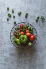 METALOWY druciany koszyk na OWOCE Wire metal fruit basket BLACK 23494216 cirlcle