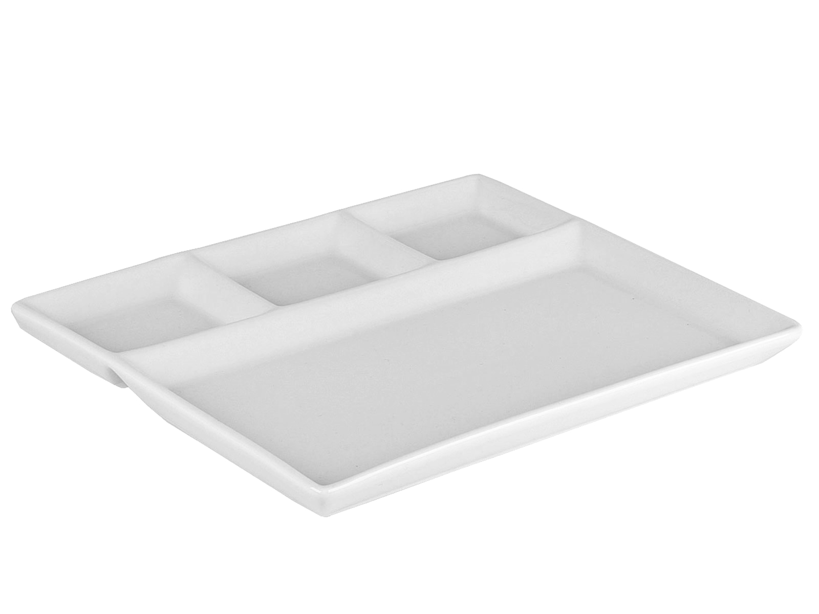 Porcelanowa patera prost do SUSHI FONDUE biała II Porcelain plate SUSHI foundue 26x20 23471987 II GR