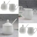 Porcelanowa cukierniczka i dzbanek do śmietanki DU Porcelain sugar pot with and creamer BIG 24302096