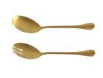 Sztućce zestaw 2 szt SAŁATKOWE powłoka kolor złoty Cutlery salad set 2 pcs gold coating 22274235