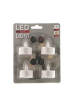 LED świeczki tealight kpl 4 z bateriami ciepłe św LED tealight candle set white 4 pcs 23140611
