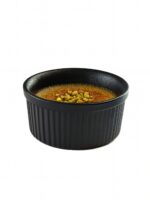 Ceramiczna linia OMBRES BLACK miseczka do creme br OMBRES BLACK line creme brulle bowl 10 cm