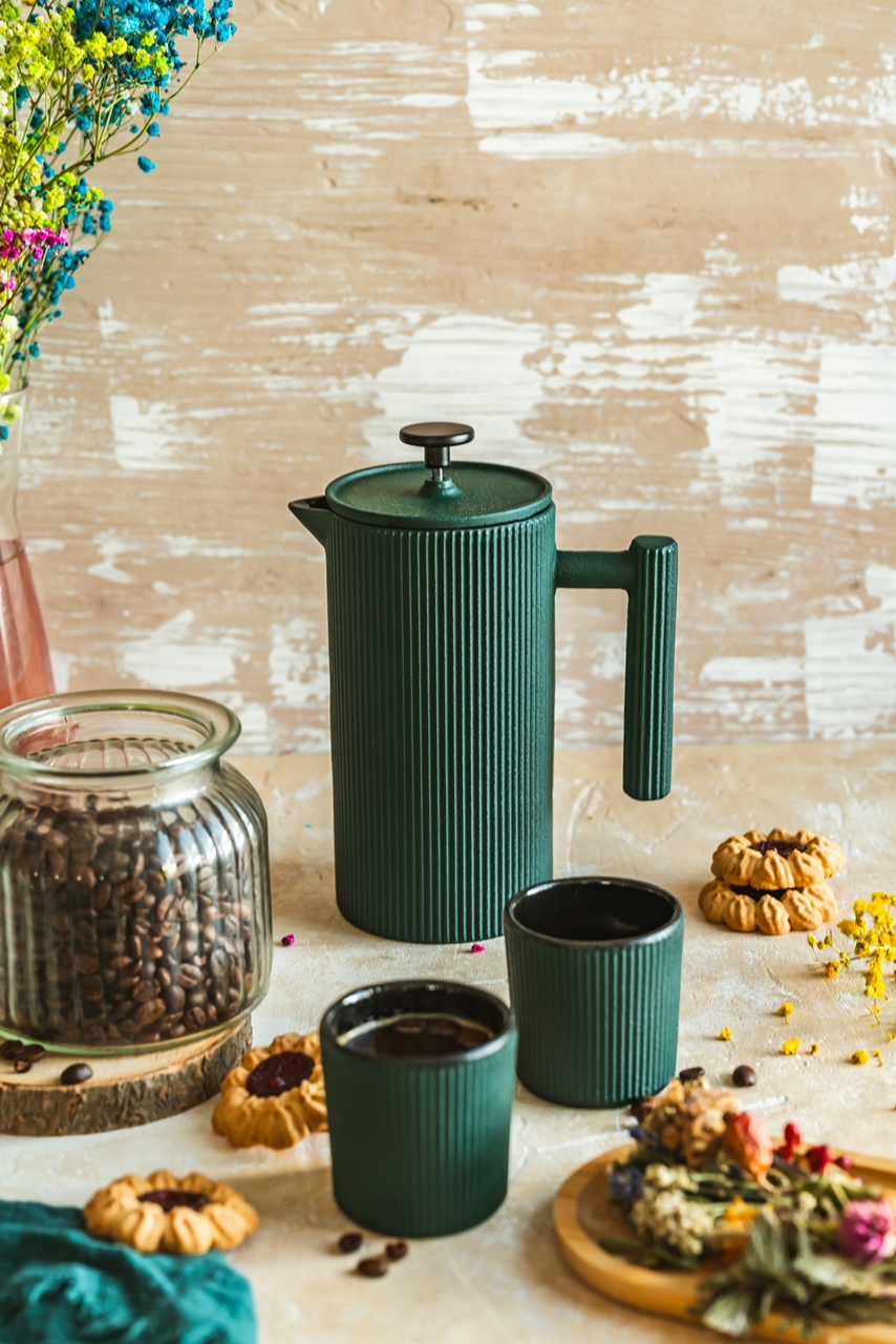 Żeliwna zaparzarka 0,8L SEBASTIANO ciemna zieleń Cast Iron BREWER 0,8L SEBASTIANO dark green