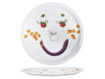 PIZZA porcelanowy talerz do pizzy 30 cm UŚMIECH PIZZA porcelain plate SMILE design 30 cm 27020541