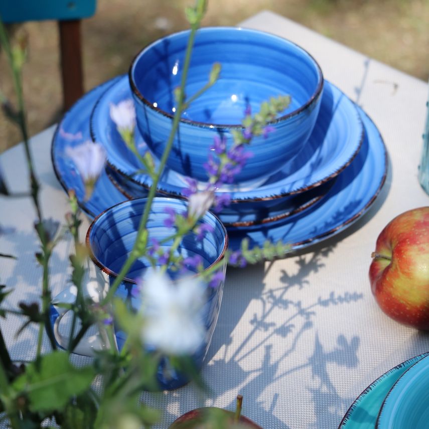 Ceramiczna linia BLUE- miska 14 cm mix niebieskieg Ceramic BLUE line BOWL 14 cm mix of blue 24307052 - obrazek 2