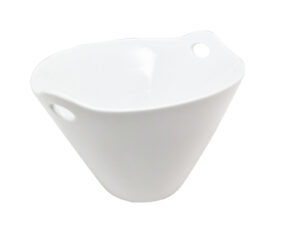 Porcelanowa miska 17x11 cm z uszami z dziurką Porcelain bowl 24303538 with handy and hole