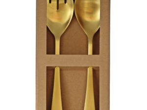 Stalowe sztućce zestaw do sałatek 2 el ZŁOTY Cutlery SALAD SPOON set 2 pcs GOLD
