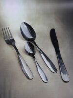 Sztućce zestaw 16 el powłoka kolor czarny mat Cutlery set 16 pcs mat black coating 22081532