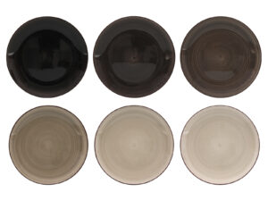 Ceramiczna linia LOFT- talerz 26,5 cm mix SZAROŚCI Ceramic LOFT line PLATE 26 cm black grey 24326886