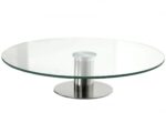 PARTY szklana patera obrotowa 30 cm na stopce Glass cake plate stand 30 cm on feet 22170687