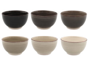 Ceramiczna linia LOFT - miska 14 cm mix SZAROŚCI Ceramic LOFT line BOWL 14 cm black grey 24326868
