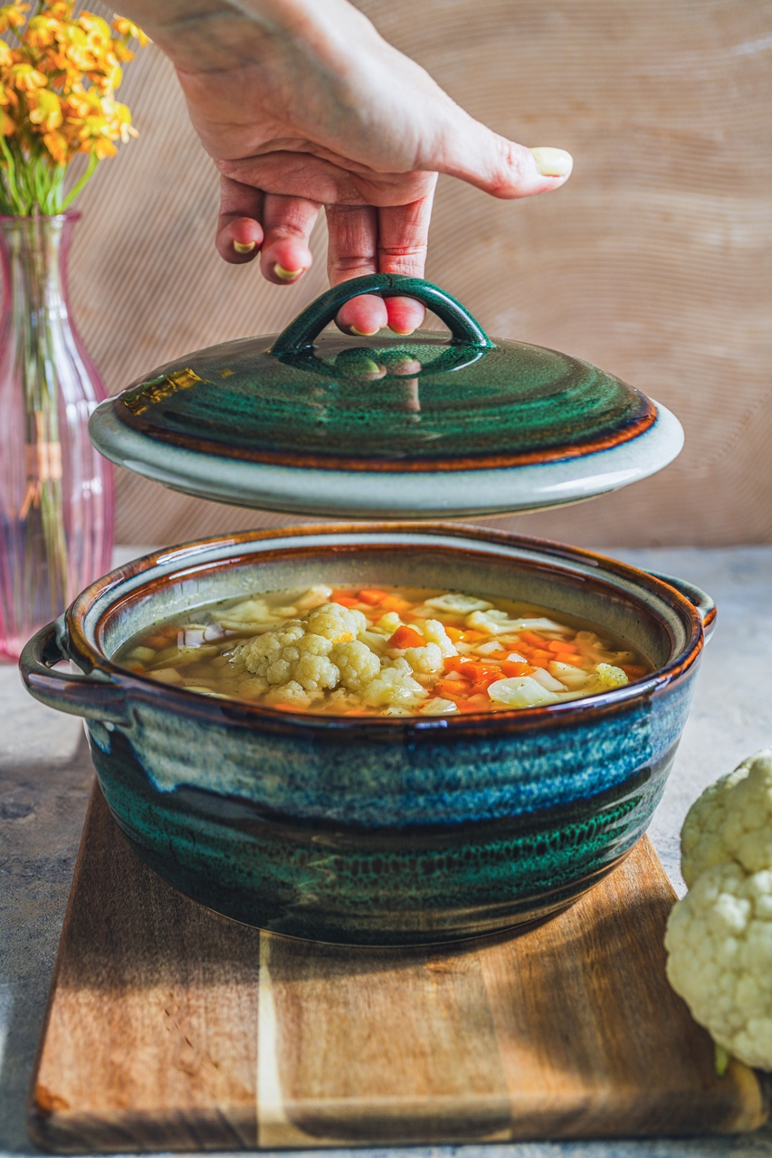 Ceramiczna linia OMBRES okrągła micha waza OMBRES line round caserolle vase - obrazek 2