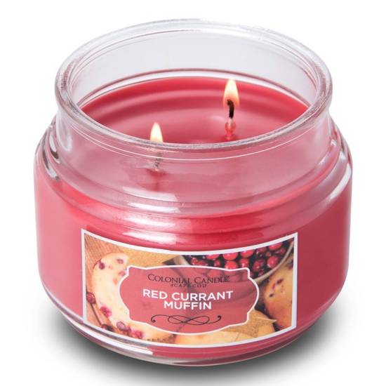 ŚWIECZKA zapachowa sojowa CIASTECZKOWY 255g CANDLE Colonial 9 oz - Red Currant Muffin - obrazek 3