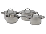 Stalowy zestaw garnków COKING srebrny zestaw 8 el Pot stainless steel COKING silver 8 pcs 24350742