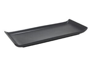 Ceramiczna patera do serw CZARNA 28,5x12 Ceramic serving BLACK plate 28,5x12 cm 24307250