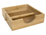 Bambusowa seria SERWETNIK 18x18x5 cm Bamboo serie NAPKIN holder 23460951