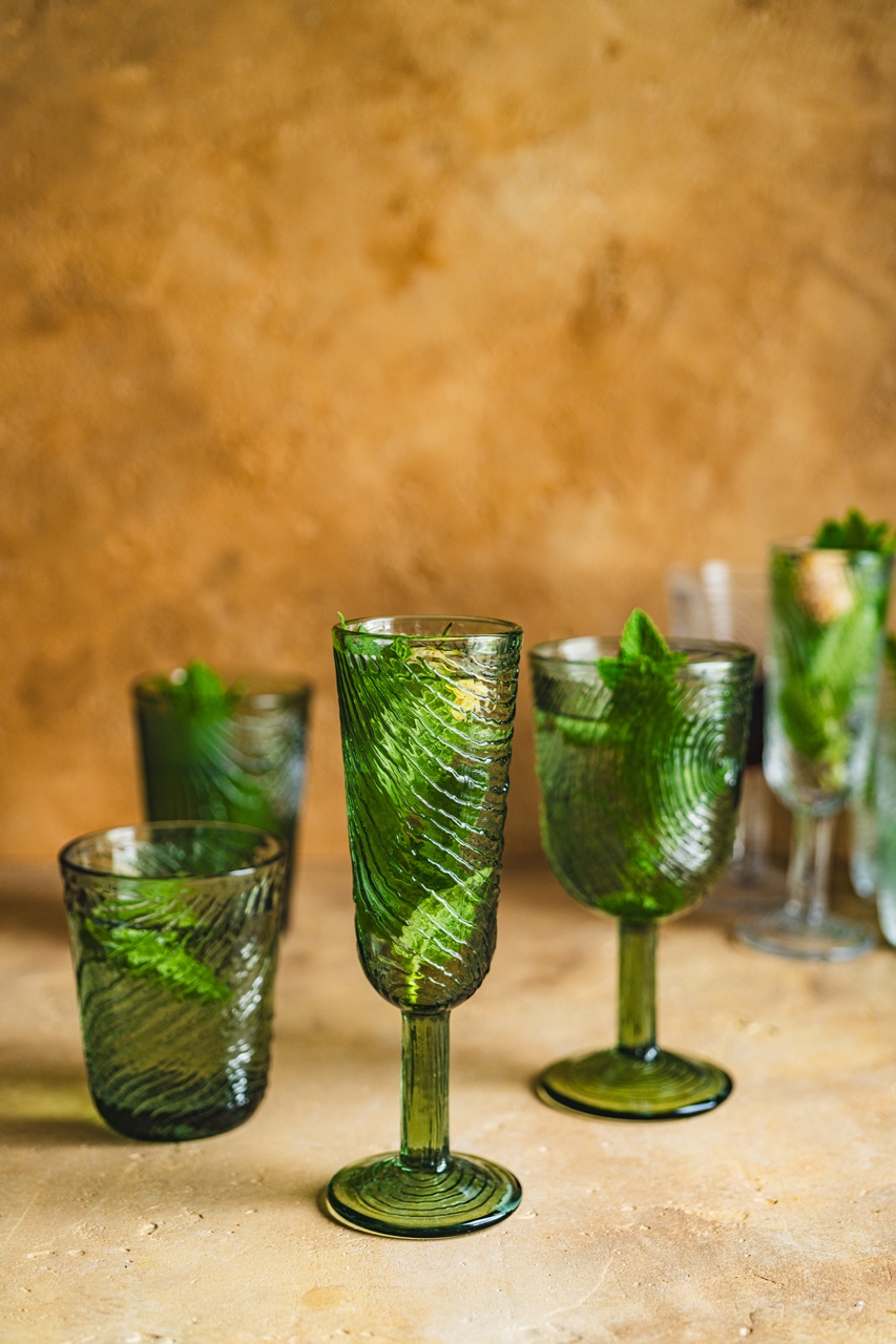 ARBRE kieliszek do szampana ZIELONY ARBRE champagne glass GREEN