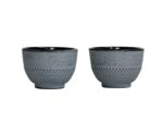 Żeliwne czarki do herbaty zestaw 2 szt ONE szary Cast iron japanese cups set of 2 pcs ONE GREY