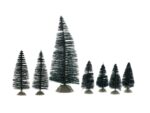 Deco szczotkowe choinki zielone kpl 7 na plast pod Deco Xmas brush TREE green set of 7 23104516