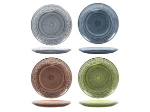 PARTY szklany talerz do serwowania 25 cm mix 4 PARTY glass serving plate 25 cm mix 4 col 23468868
