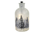 LED deco latarnia szklana śnieg drzewa LED Deco lantern glass snow & tree 23145841